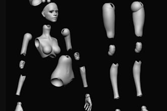 create bjd doll,custom dnd,warhammer character,dungeon crawler for 3d printing