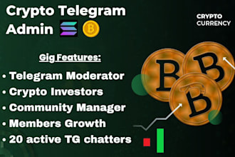be telegram or discord social media manager admin community moderator 20 chatter