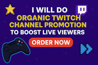 do organic twitch channel promotion to boost live viewers