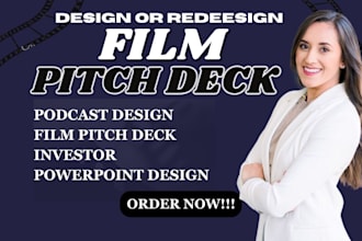design film pitch deck, bible book, TV web series, show, podcast epk, lookbook