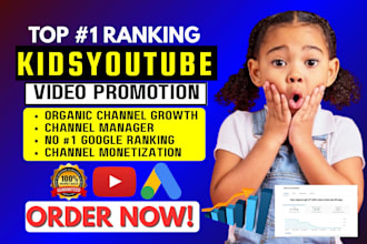 monetize organic USA kids youtube promotion, USA kids music video promotion