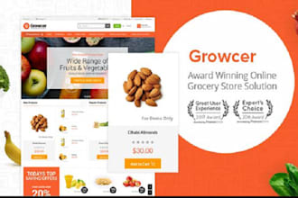 build grocery store, grocery website, restaurant website, online food delivery