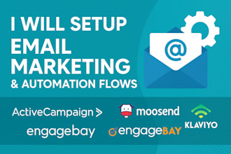 setup activecampaign email marketing moosend automation engagebay klaviyo flows