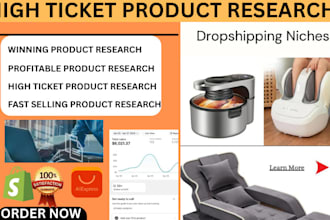 research high ticket winning products and niches for amazon shopify dropshipping