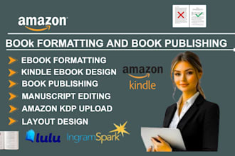 format, edit and publish book, ebook on amazon kdp, kindle ebook, kdp upload