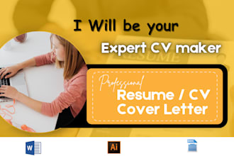 be your expert CV maker to design resume and cover letter professionally