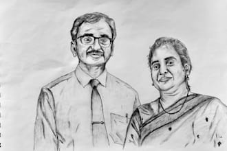 sketch realistic portrait drawing with pencil