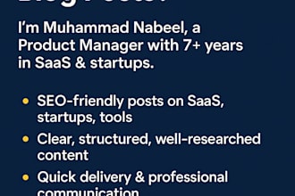 write SEO blog posts or articles for tech, saas, or startups