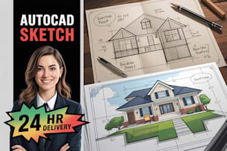 draft construction drawings with architectural permt stamp in autocad and revit