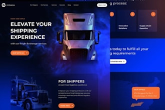 design logistics website, trucking, dispatch, freight broker, cargo website