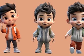 3d cute cartoon character 3d character modeling 3d animal mascot for animation