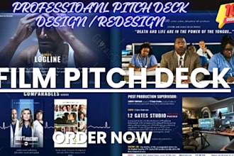 create a stunning pitch deck for your film project, TV series, or screenplay