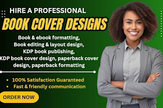 design cover for KDP book, ebook and cover for journal