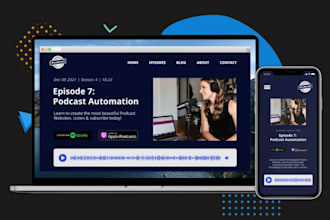 develop branded podcast website, launch setup podcast channel, podcast branding