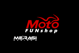 design a automotive, racing and moto shop logo with new concept