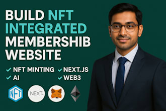 build nft integrated membership website nft membership nextjs minting website ai