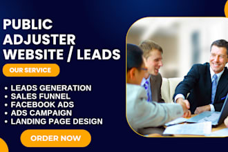 build public adjuster website, insurance claim with wordpress