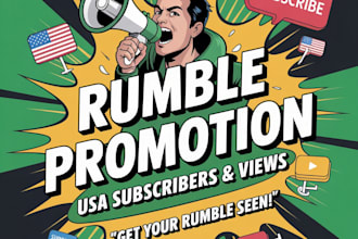 do rumble video promotion USA rumble channel shoutout organic subscribers, views