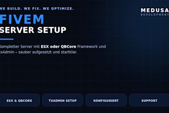 setup your fivem server with esx or qbcore and txadmin