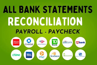 prepare bank reconciliation and financial statements for you