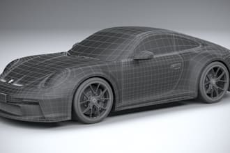 do 3d car vehicle low poly model rendering for toy, game character, 3d printing