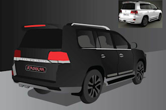 make your car image in to professional vector