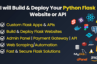 build and deploy python flask website or bug fixing