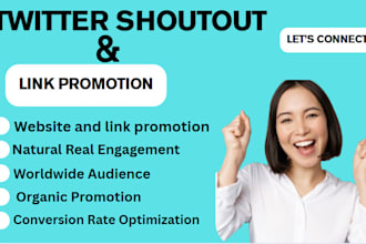do twitter shoutout, share website link to 500m USA, UK, yt, tiktok, ig,fb users