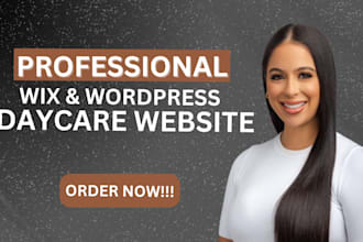 education website school website daycare website childcare assisted living wix
