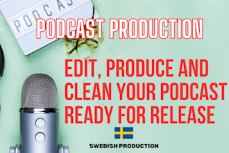 do a professional edit, produce your audio podcast, equalize, and remove noise