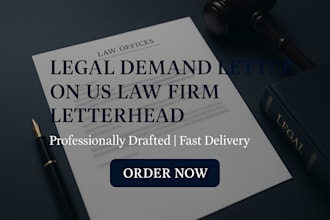 draft a legal demand letter on USA law firm letterhead