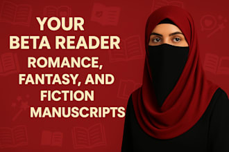 be your beta reader, alpha reader, and review your romance or fantasy book