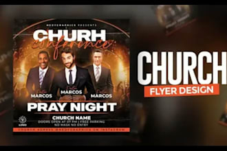 design amazing church flyer within 24hrs