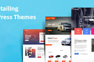 build car wash website, car detailing website, car rental website