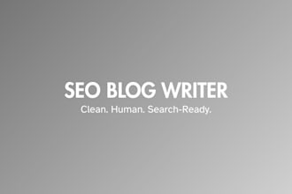 write SEO optimized blogs with real voice and fast delivery