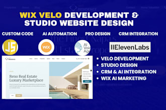 develop wix velo code design wix studio website integrate wix 11labs automation