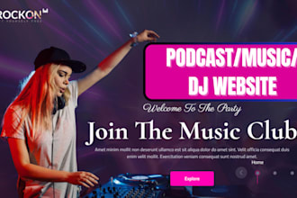 podcast wordpress website design music website dj website podcasts website