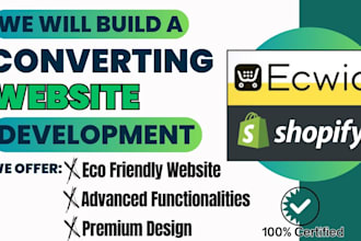create an eco friendly branding strategy ecwid shopify store website logo design