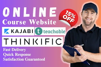 do kajabi online course, course website design thinkific teachable online course