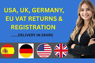 vat registration, tax return and company setup germany, UK, USA, france, latvia