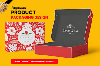 design product packaging, mailer box and software box