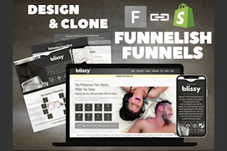 clone funnelish landing page advertorial, systeme io, sales funnel,checkout page