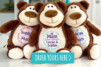 design and handcraft custom plush stuffed animals and personalized plushies