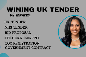 bid UK tender write bid proposal, healthcare tender, nhs care tender and cqc