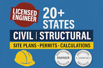 review stamp plans as licensed civil and structural engineer in arizona new york