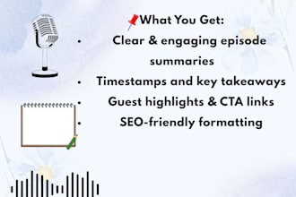 write clear and engaging podcast show notes