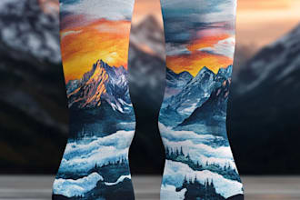 create a sublimation socks design