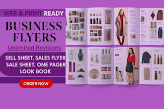 design your sell sheet, ebook workbook, sales flyer,  travel guide and look book