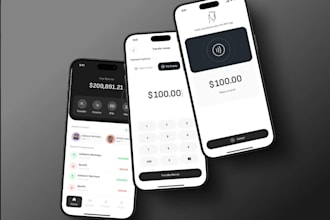 build features rich nfc app, neobank app, cardless app, virtual card