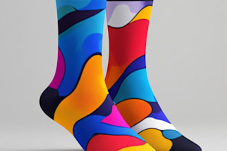 make a professional socks design of your brand